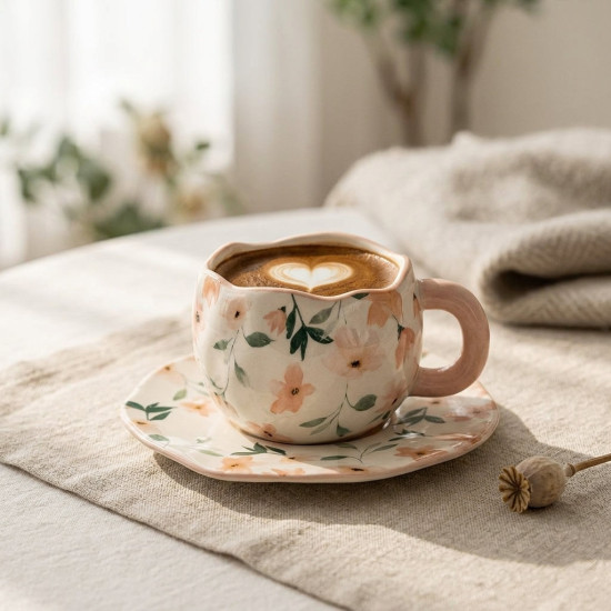 Porcelain Mug & Saucer